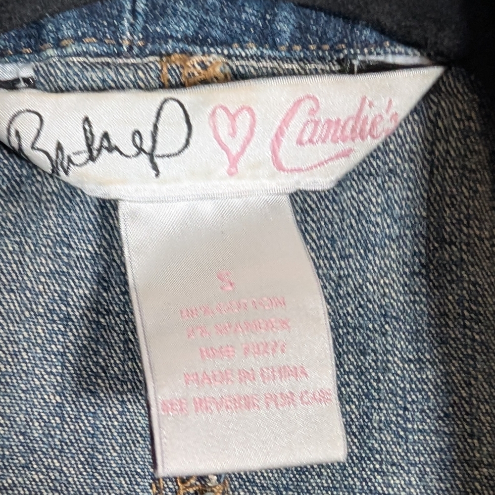 Candie's Denim Jacket with Brass Button Detail - Picture 2 of 7